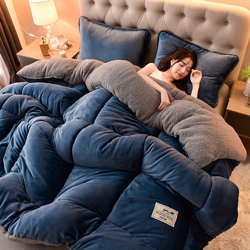 Doppelseitige Sherpa-Fleece-Decke – Dicke & Weiche Kuscheldecke