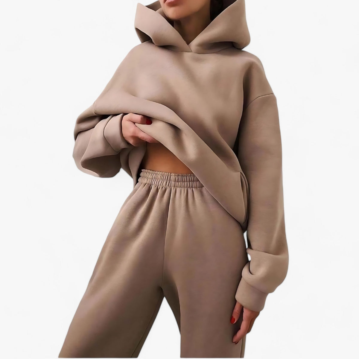 Winter-Sweatshirt-Set Kapuze