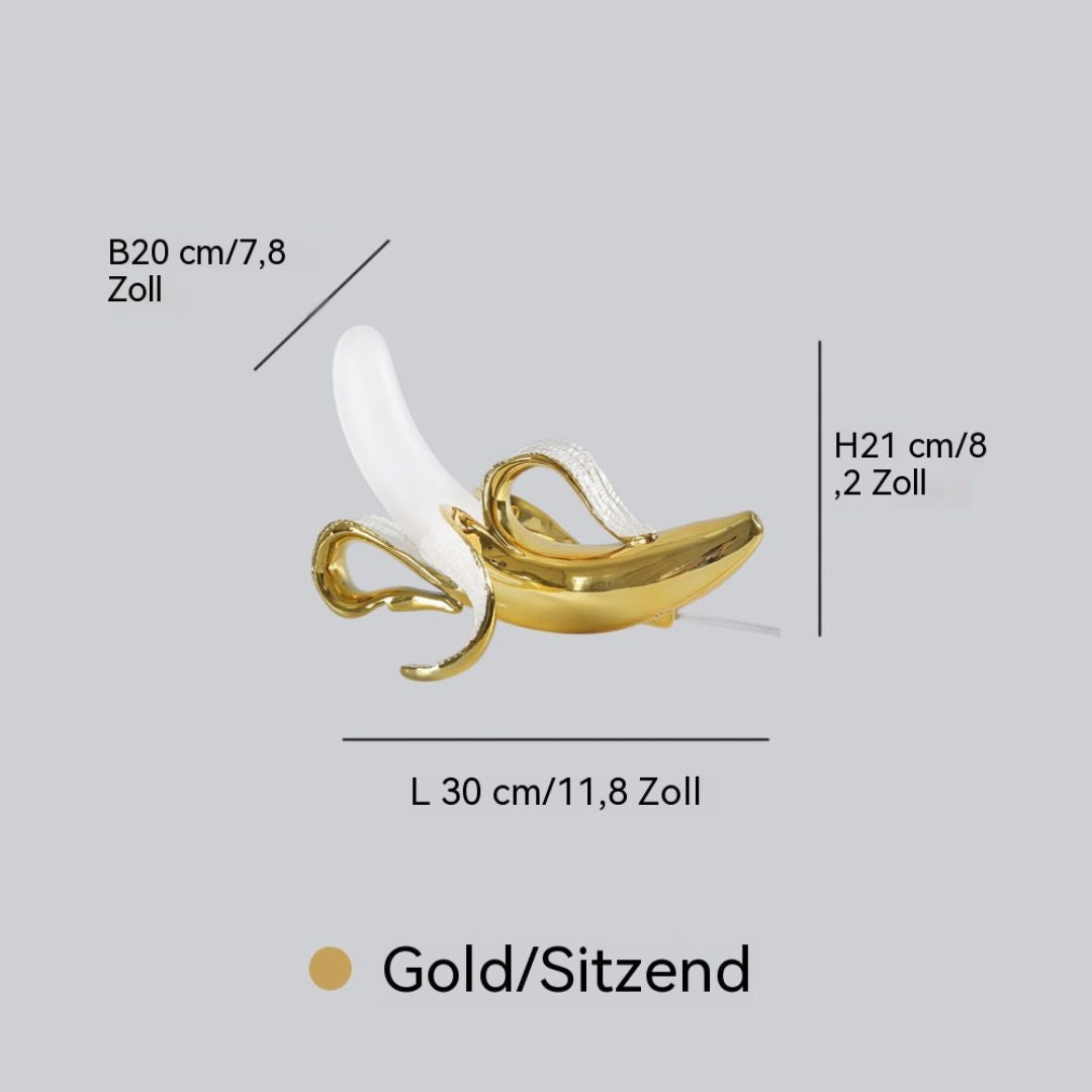 Art-Deco Bananen-Tischlampe – Dekoratives Akzentlicht