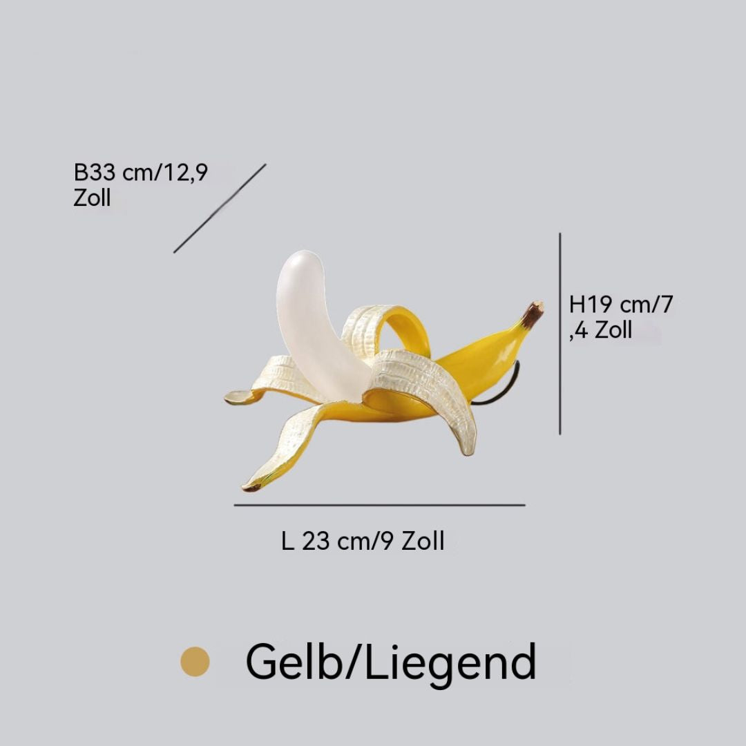 Art-Deco Bananen-Tischlampe – Dekoratives Akzentlicht