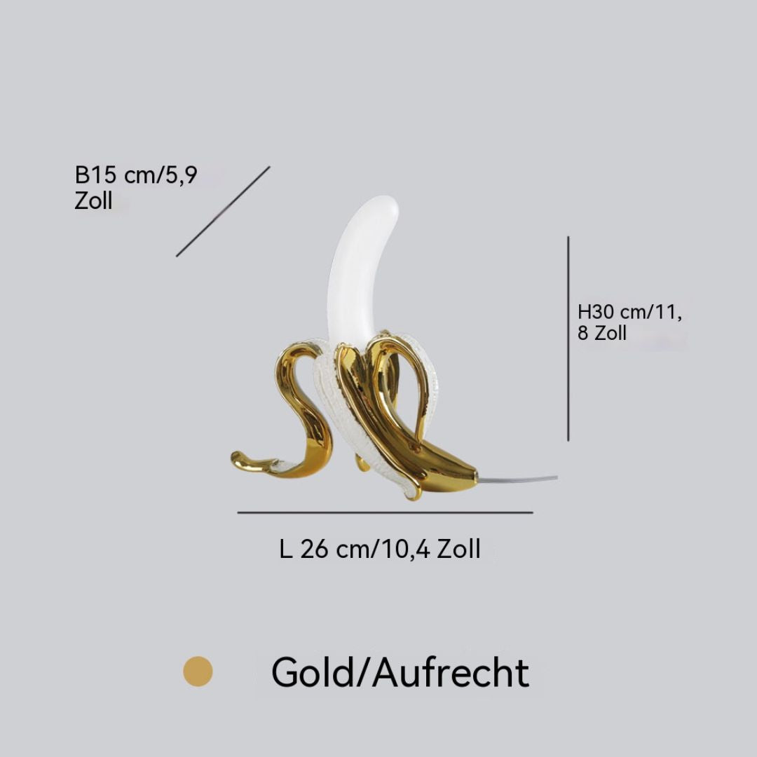 Art-Deco Bananen-Tischlampe – Dekoratives Akzentlicht