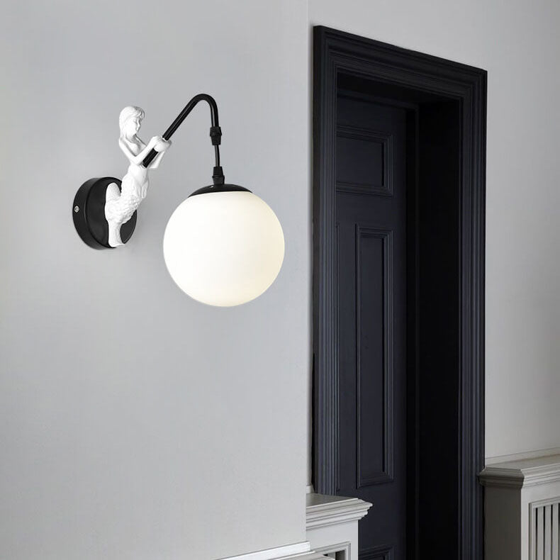 Rustikale Kugel-Wandlampe – Vintage-Design-Wandleuchte