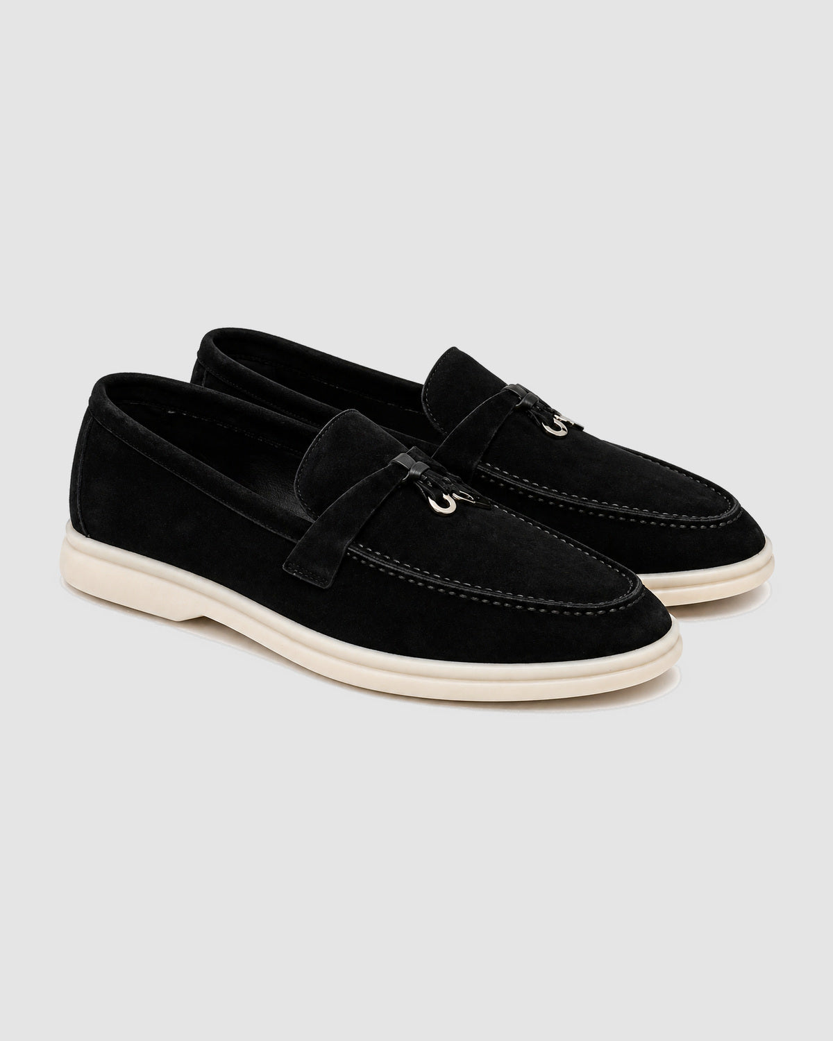 Herren Mokassins ohne Schnürung, Slip-On in Schwarz