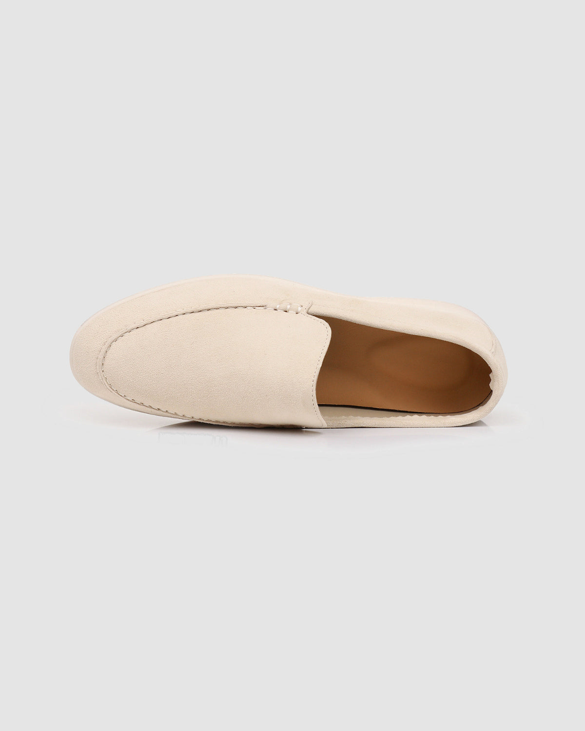 Herren Loafer in Wildleder-Optik, handgenäht – Elfenbein, Bild 5