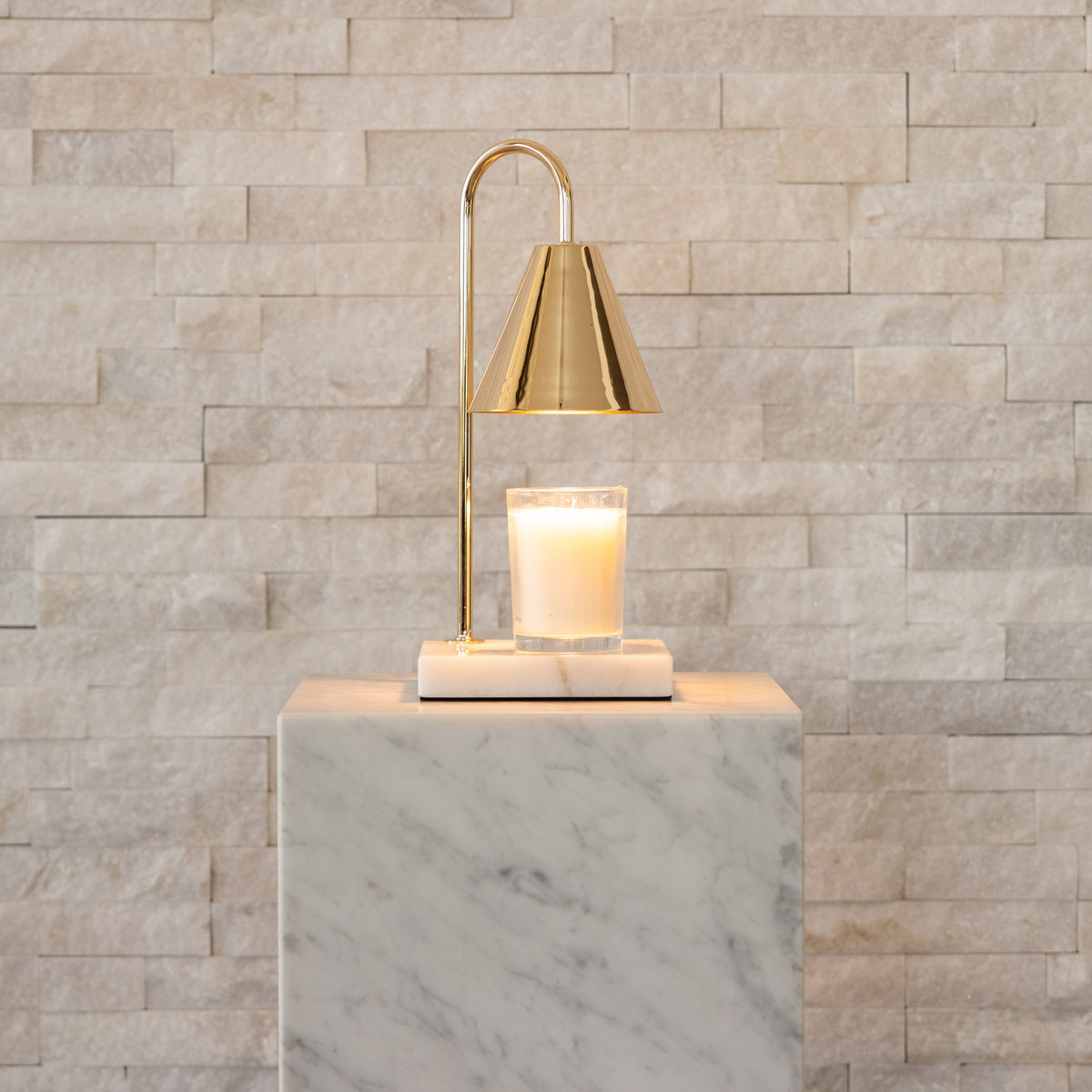 Marmor-Duftlampe – Flammenlose Wachsschmelzlampe mit Timer