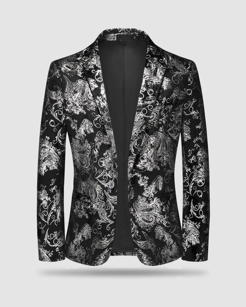 Zakelijke blazer voor heren met barokpatroon