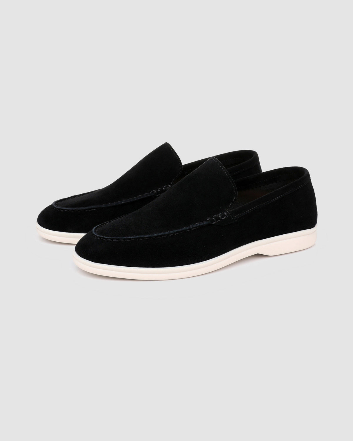 Herren Loafer in Wildleder-Optik mit Gummisohle – Schwarz, Bild 1