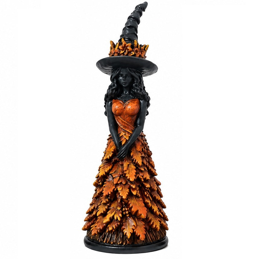 Gothic Hexenfigur mit Herbstdetails - Harz 25cm
