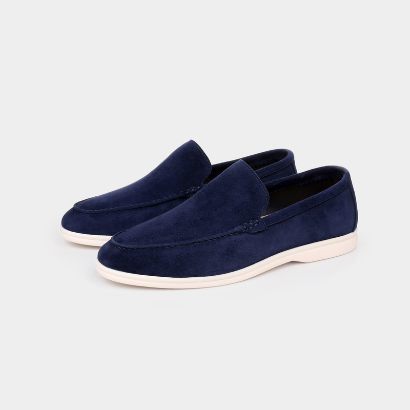 Herren Slip-On Loafer mit Matter Oberfläche in Marineblau