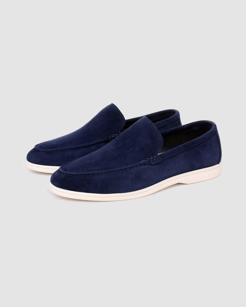 Instaploafers voor heren met matte afwerking – Marineblauw