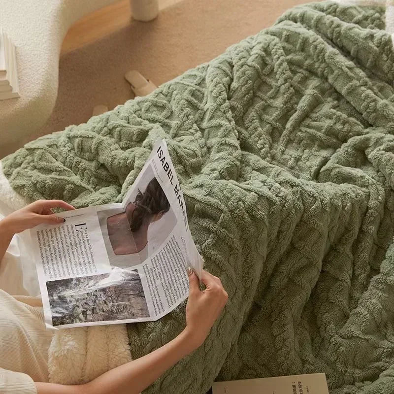Dicke Lammwoll-Winterdecke – Ultra-Warme Kuscheldecke