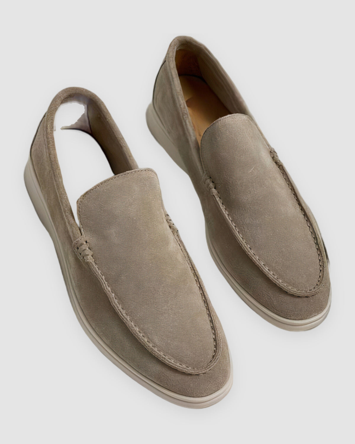 Herren Loafer aus Echtleder im Vintage-Stil in Beige