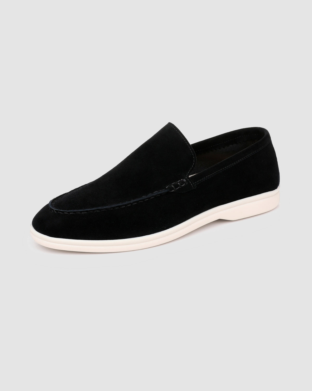 Herren Loafer in Wildleder-Optik mit Gummisohle – Schwarz, Bild 3