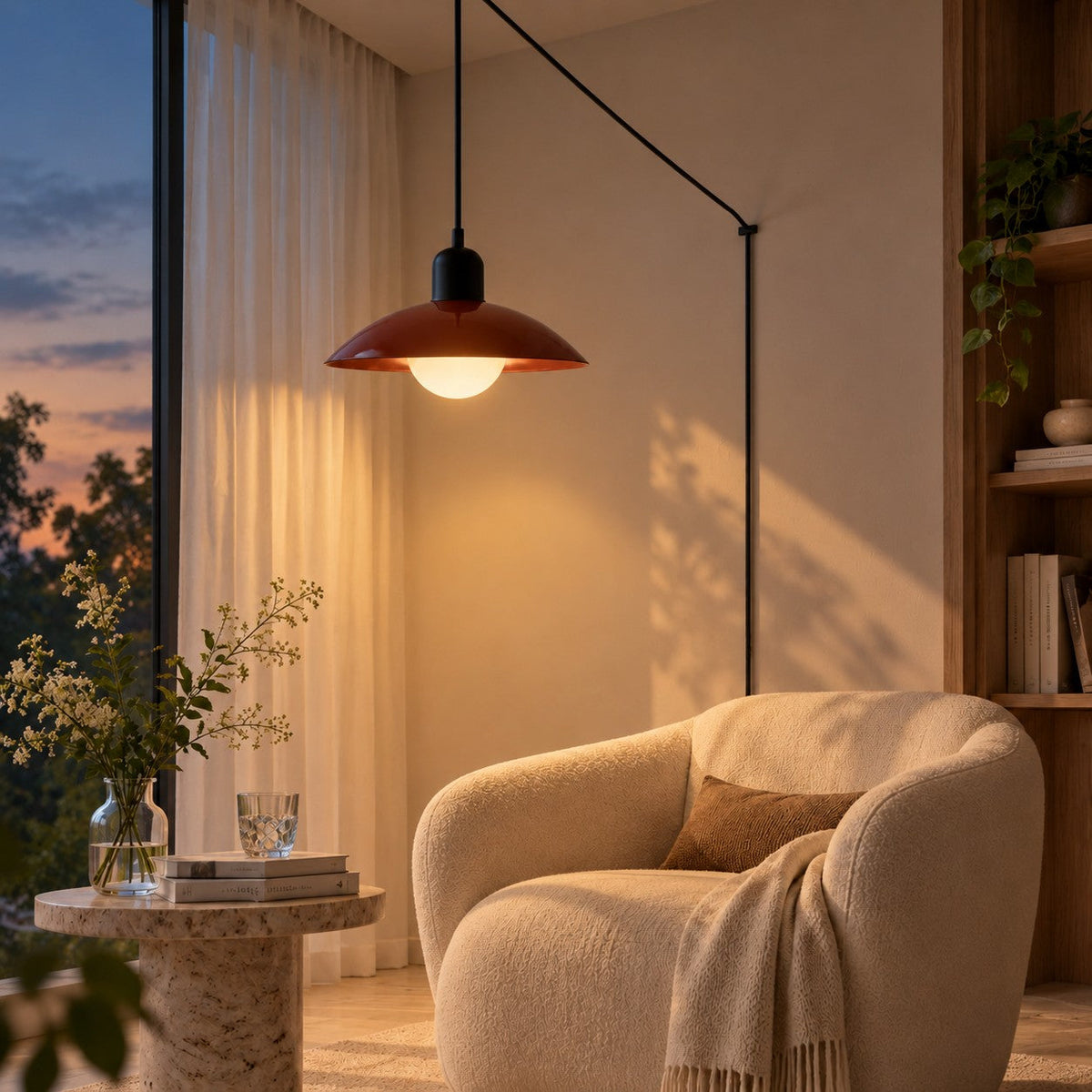 Steckdosen-Pendelleuchte im Mid-Century-Bauhaus-Stil – Ansicht 44