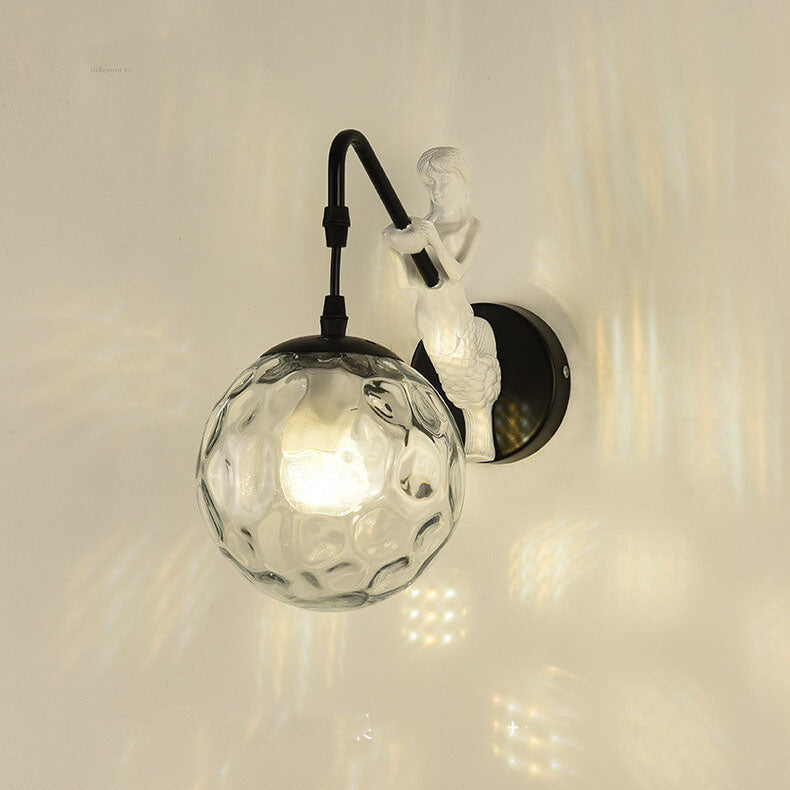 Rustikale Kugel-Wandlampe – Vintage-Design-Wandleuchte