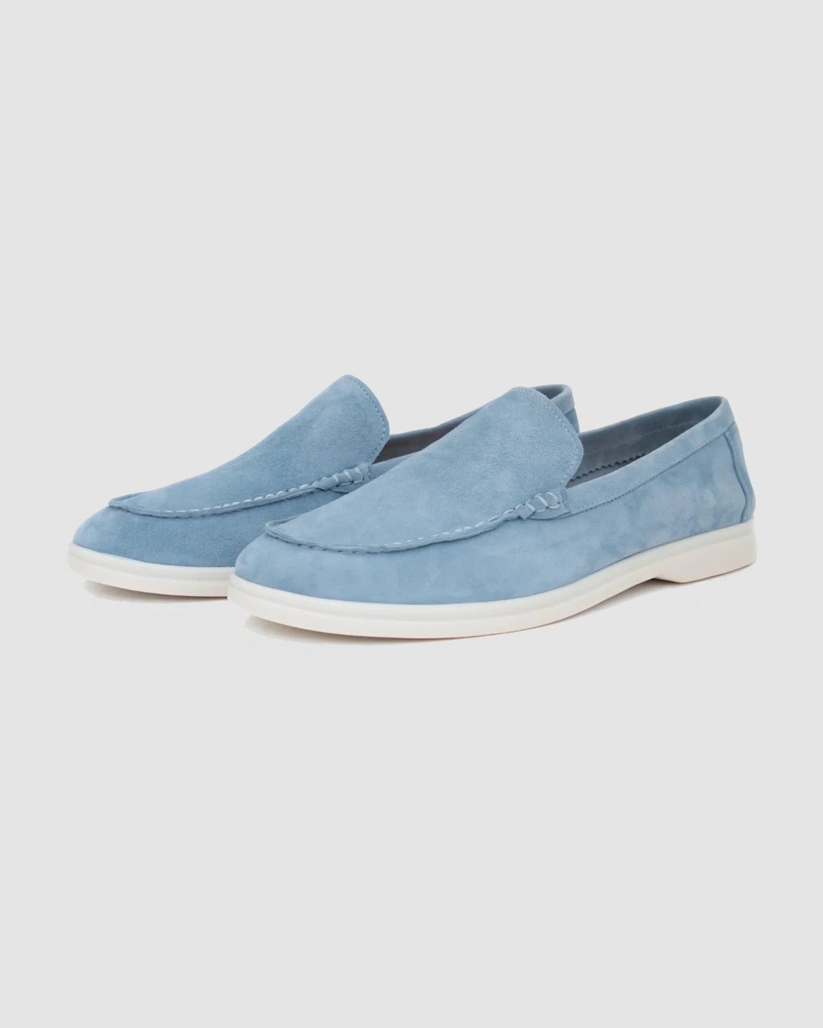 Herren Loafer in Wildleder-Optik, Slip-On – Babyblau, Bild 1