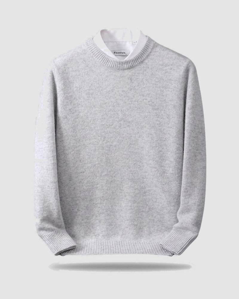 Herenpullover van een kasjmiermix, zacht gebreid