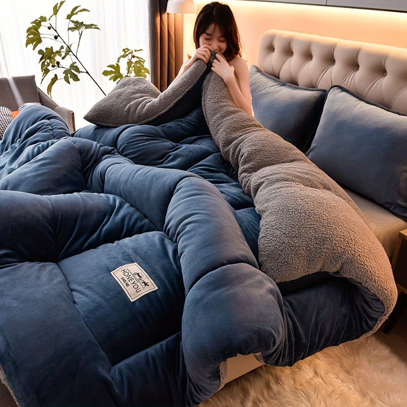 Doppelseitige Sherpa-Fleece-Decke – Dicke & Weiche Kuscheldecke