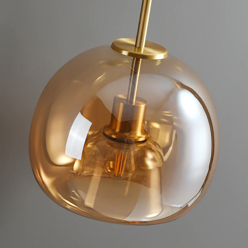 Deckenleuchte Kupfer Glas Modern