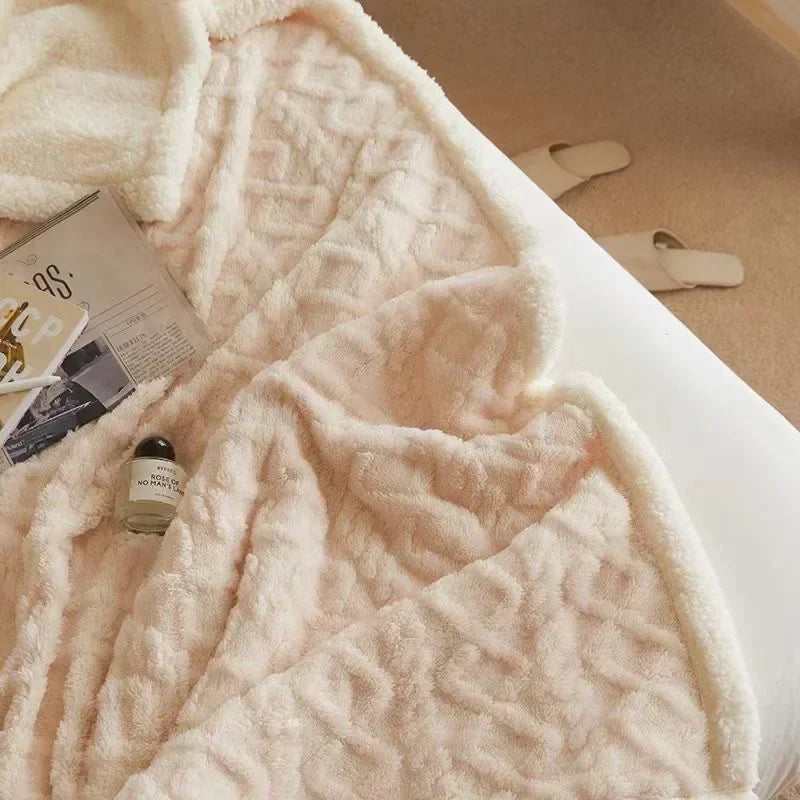 Dicke Lammwoll-Winterdecke – Ultra-Warme Kuscheldecke