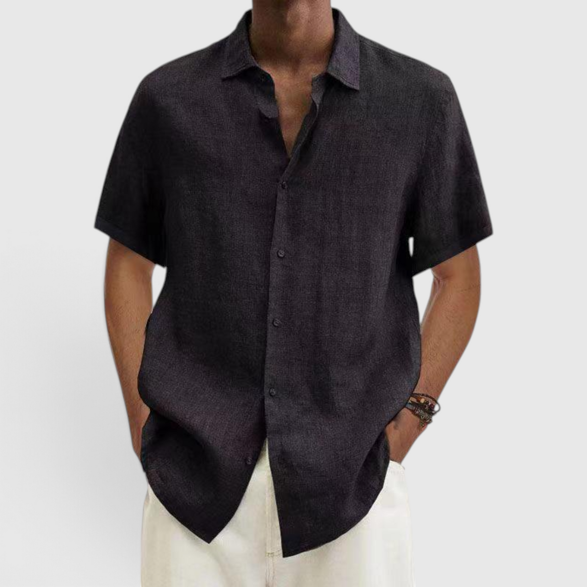 Men's Casual Short-Sleeve Shirt - Everyday Button-Up