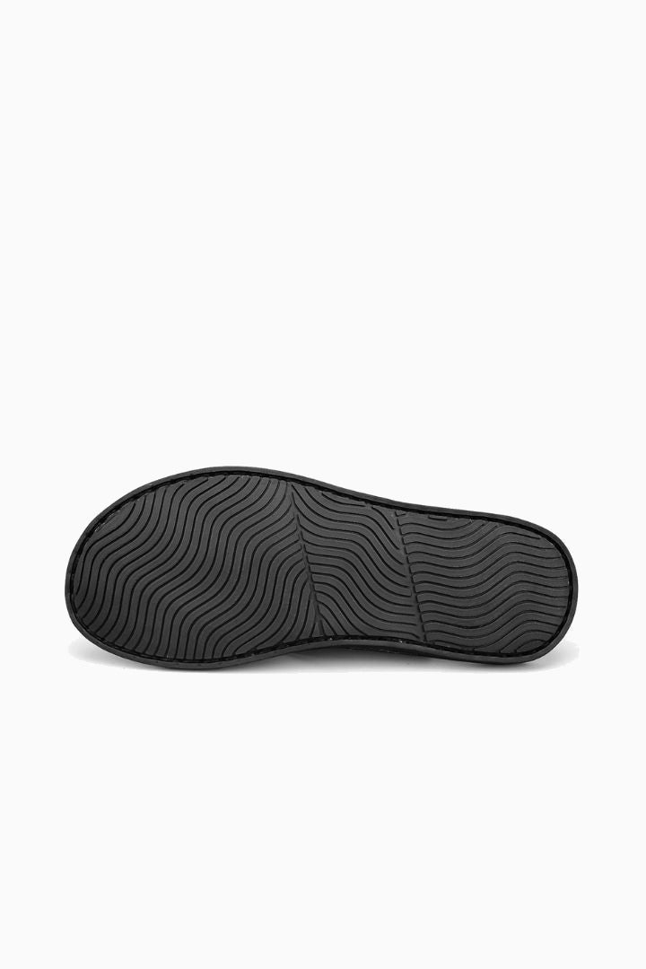 Herresandaler i Sort Læder - Krydsrem Slip-On til Sommer - - Sko
