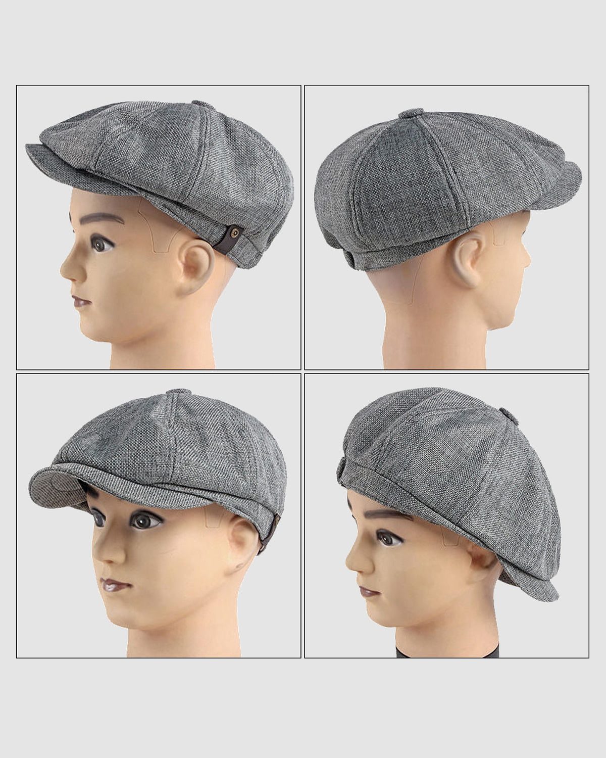 Herren Kappe im Retro-Stil, atmungsaktiv – Ansicht 15