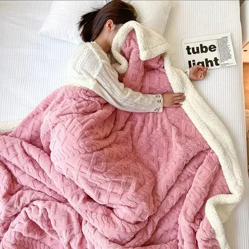 Dicke Lammwoll-Winterdecke – Ultra-Warme Kuscheldecke