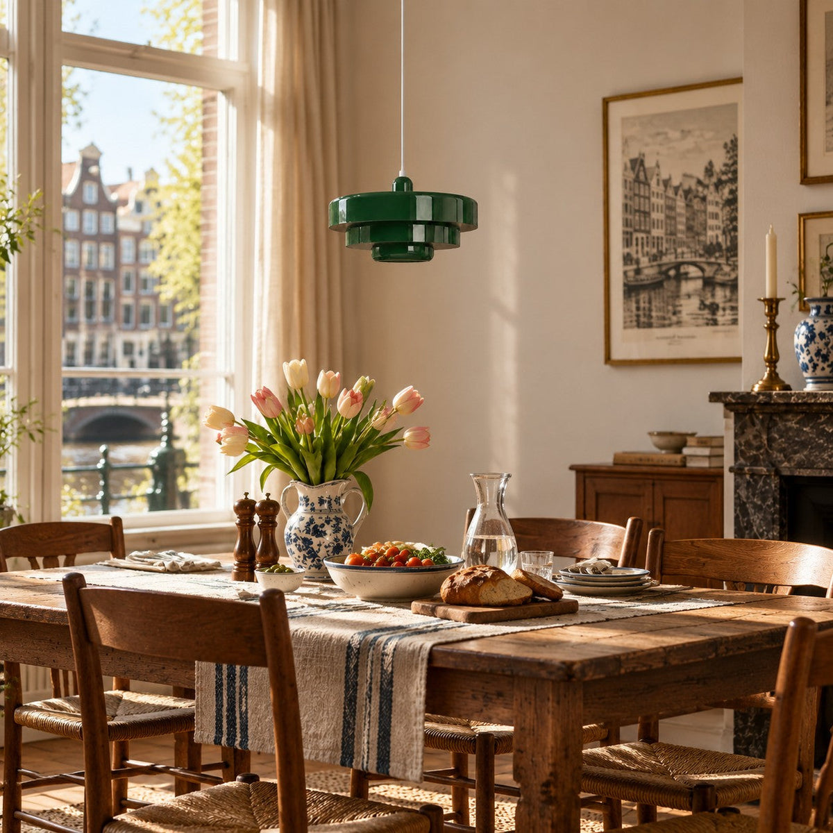Steckdosen-Pendelleuchte im Retro-Bauhaus-Stil, mehrfarbig – Ansicht 3