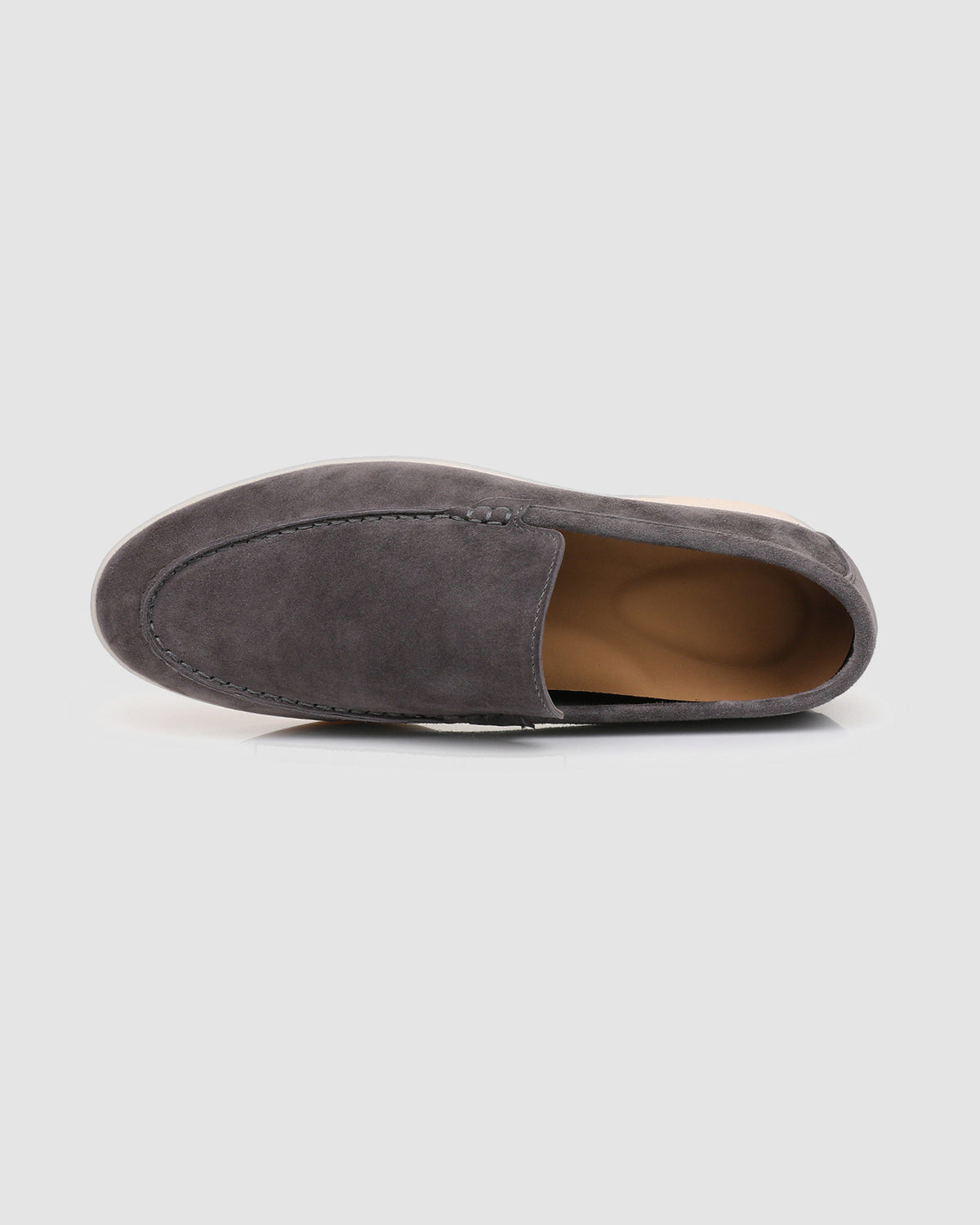 Herren Wildleder-Loafer, Slip-On – Nebelgrau, Bild 4
