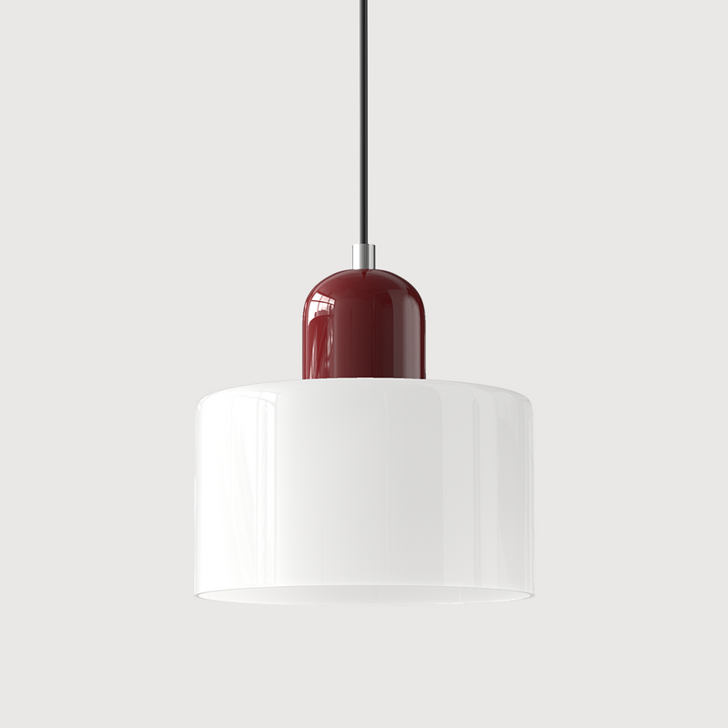 Bauhaus Farbglas-Pendelleuchte - Höhenverstellbar