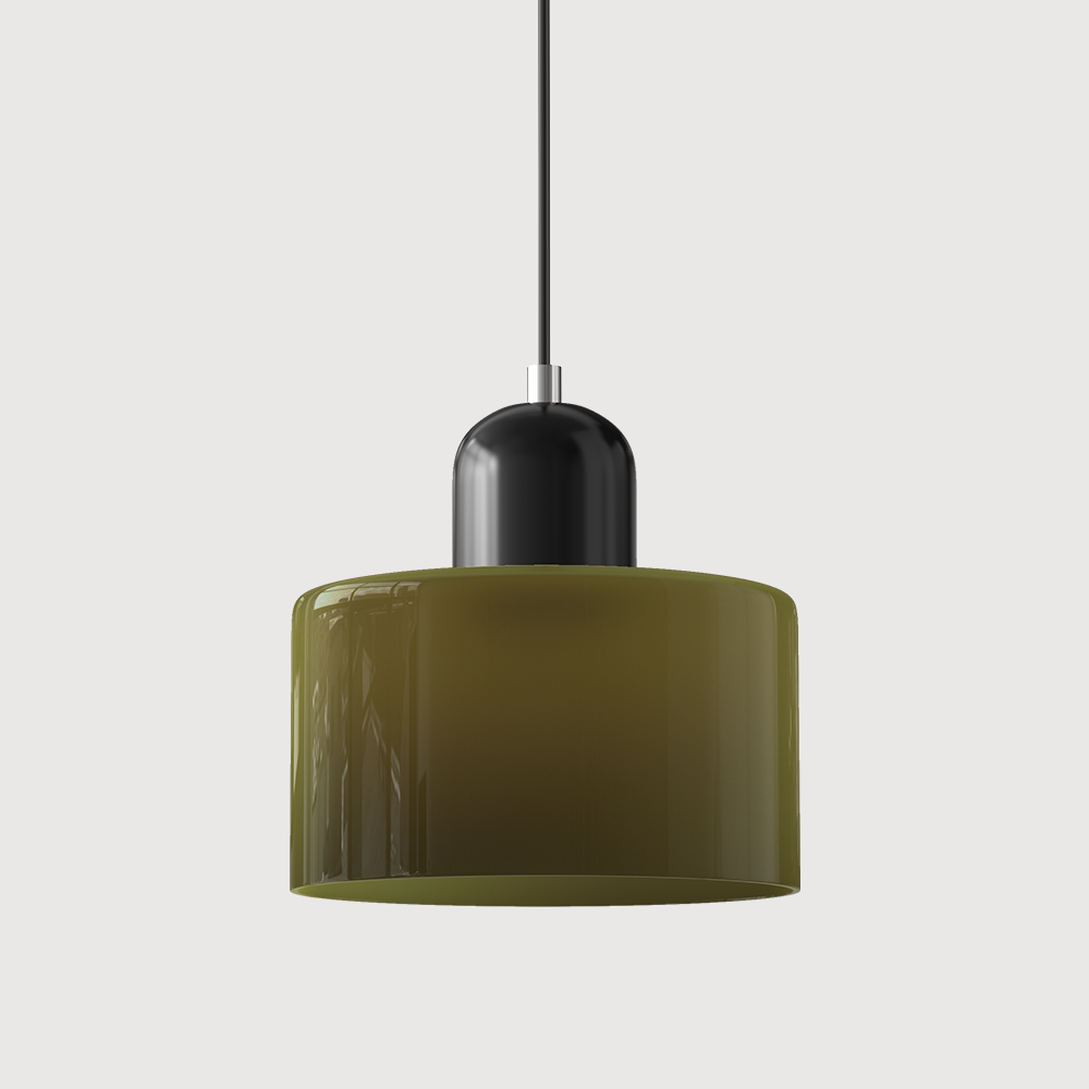 Pendelleuchte aus Farbglas im Bauhaus-Stil, höhenverstellbar – Ansicht 39