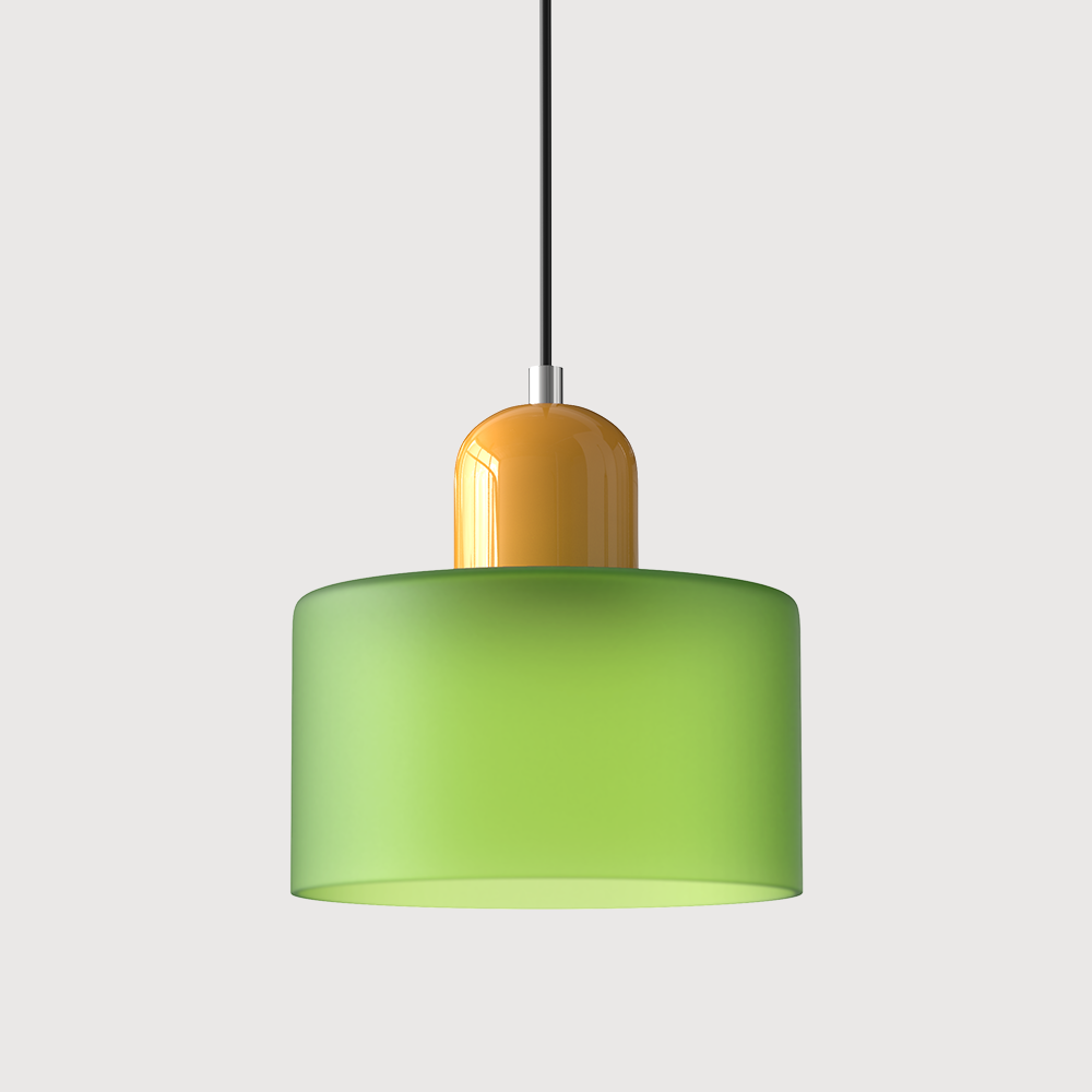 Pendelleuchte aus Farbglas im Bauhaus-Stil, höhenverstellbar – Ansicht 40
