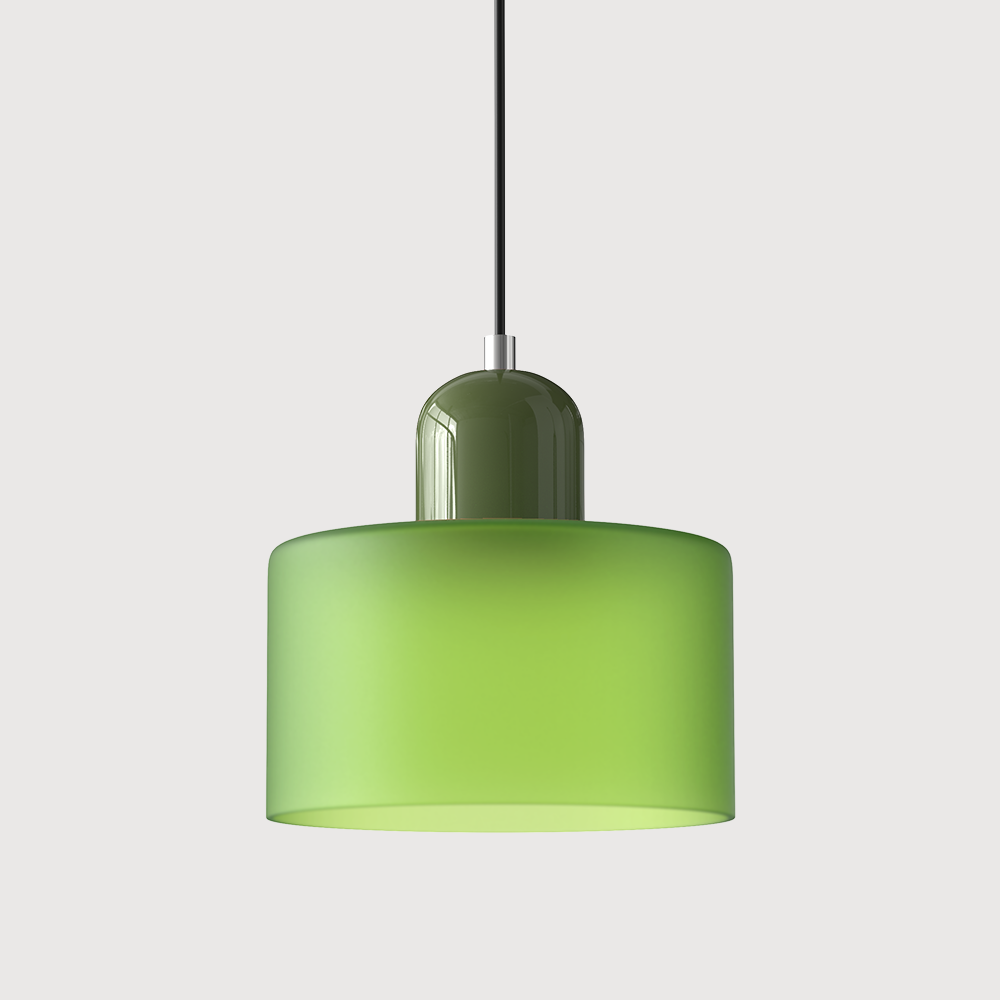 Pendelleuchte aus Farbglas im Bauhaus-Stil, höhenverstellbar – Ansicht 45