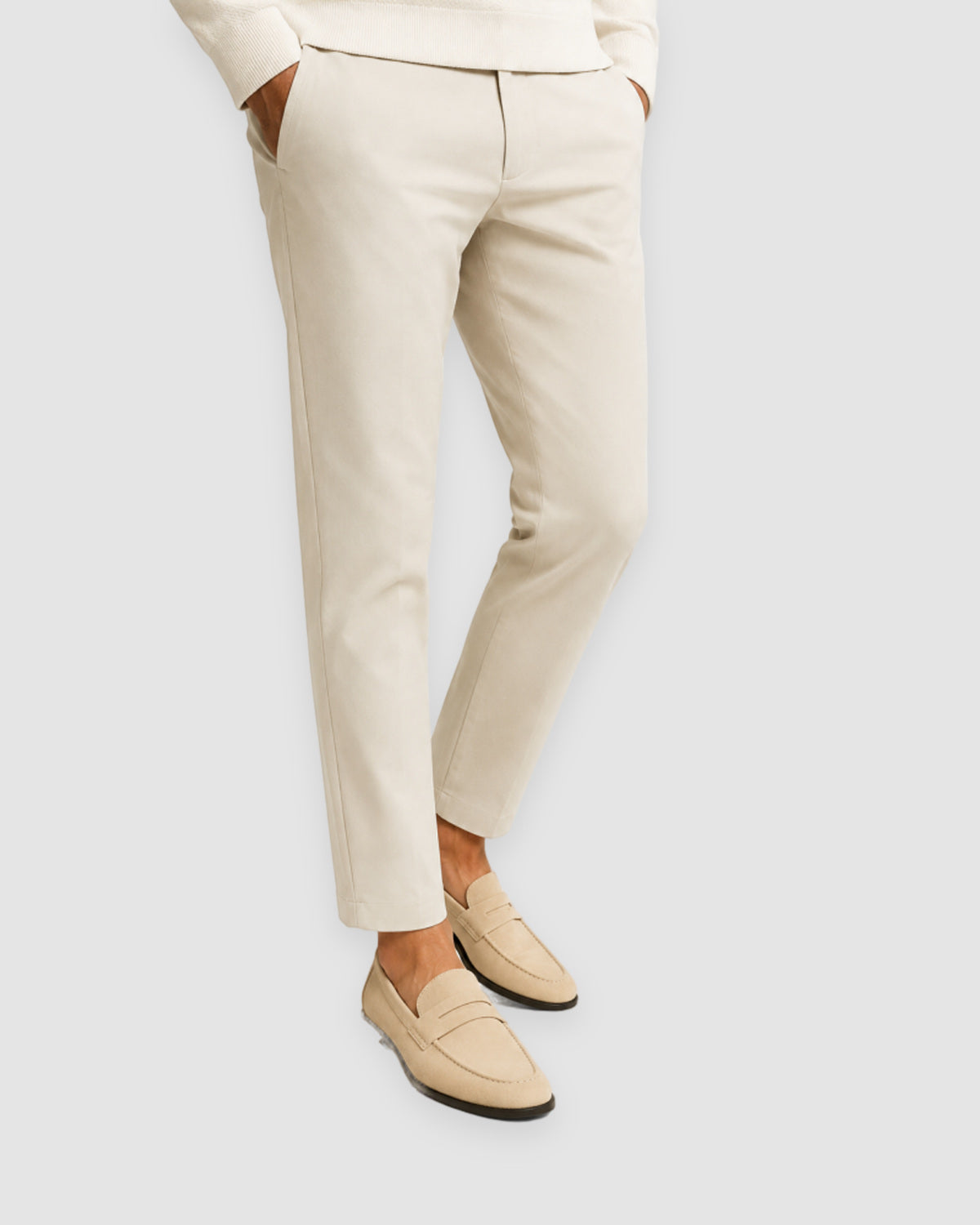 Herren Penny Loafer in Velours-Optik – Beige, Bild 6