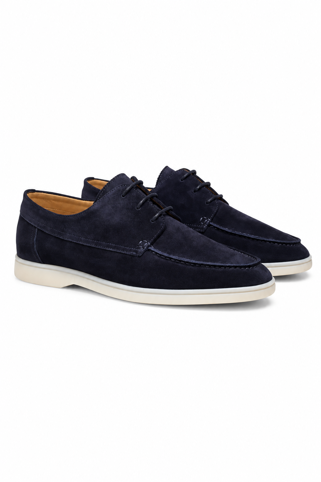 Herren Derby Schnürschuhe Dunkelblau – U-Naht Design
