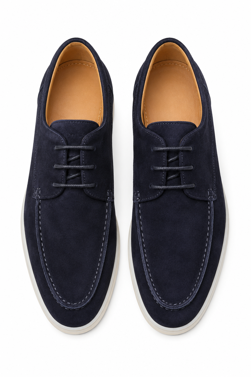 Herren Derby Schnürschuhe Dunkelblau – U-Naht Design
