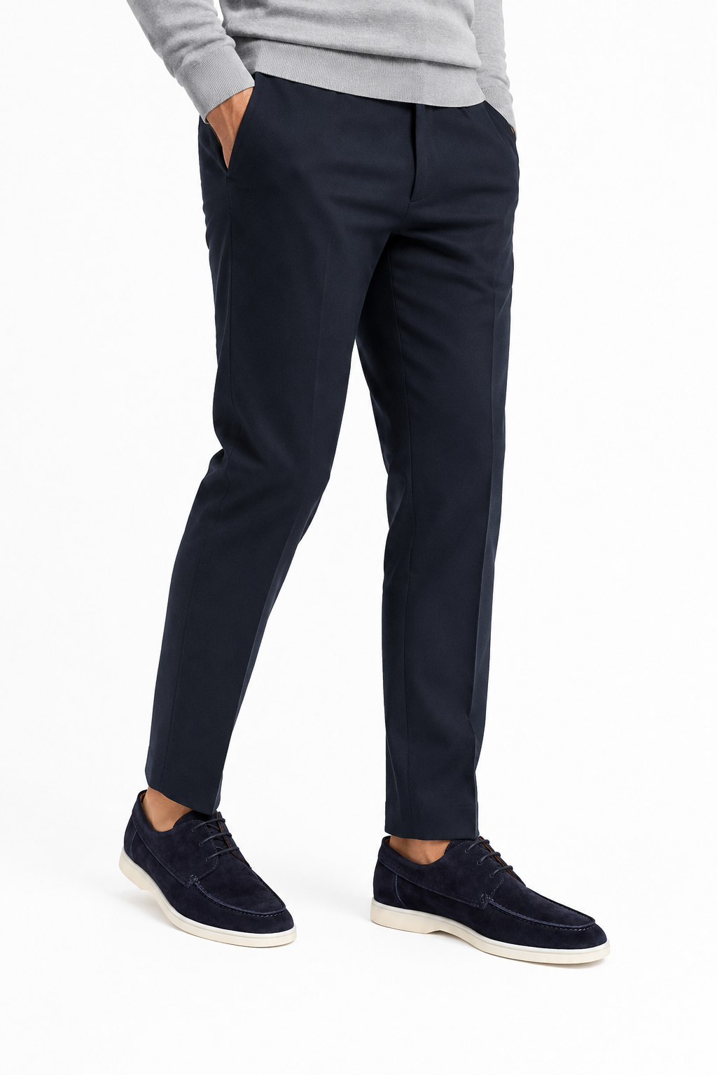 Herren Derby Schnürschuhe Dunkelblau – U-Naht Design