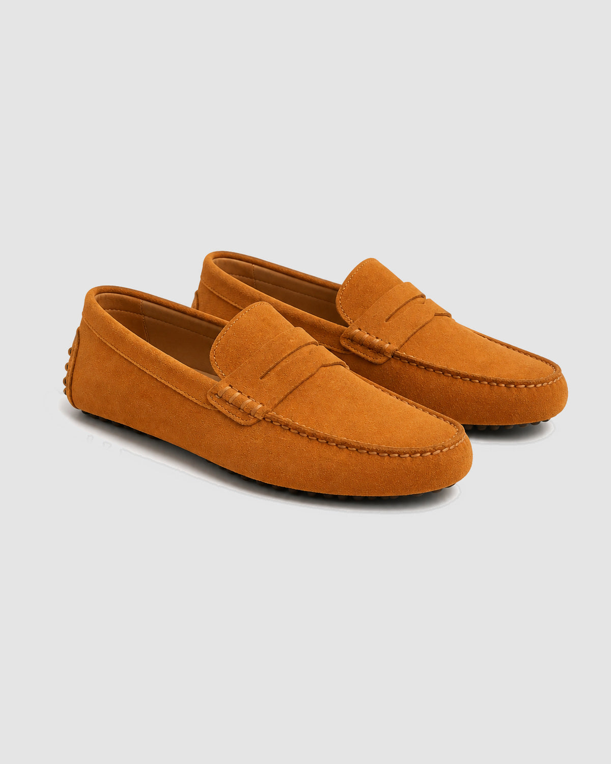 Herren Mokassins aus Veloursleder im Driving-Stil – Dunkelbraun