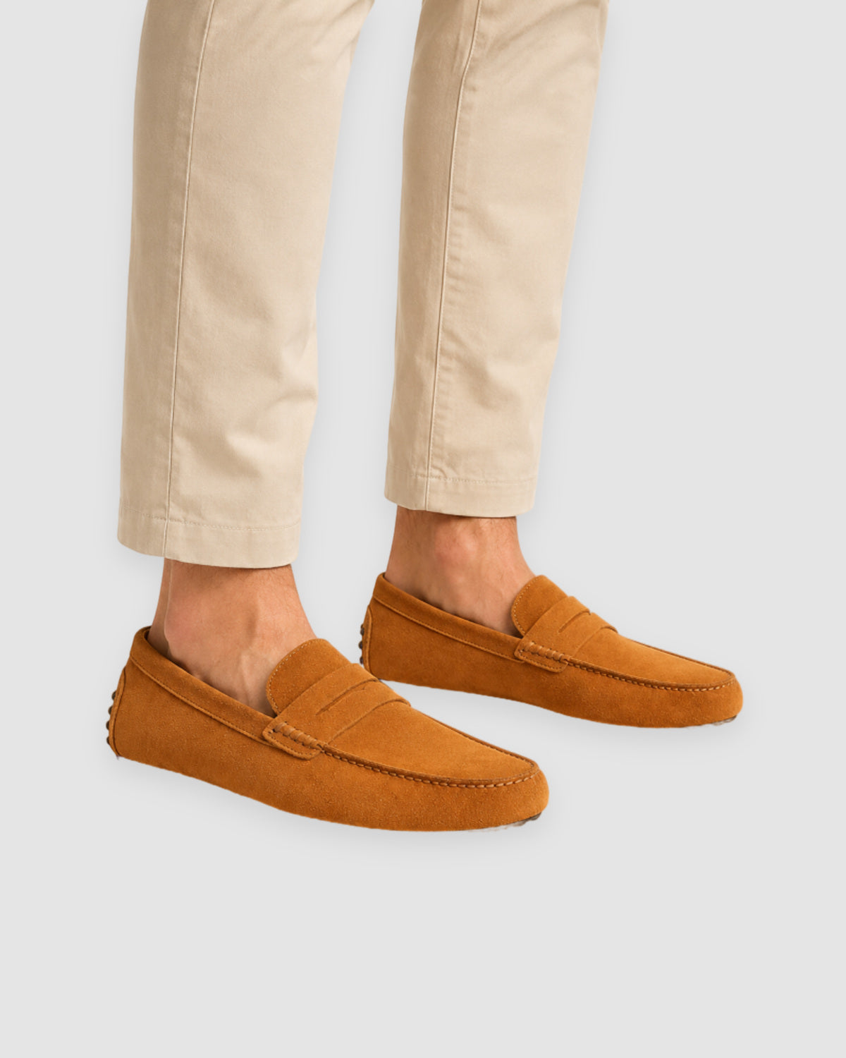 Herren Mokassins aus Veloursleder im Driving-Stil – Dunkelbraun, Bild 6