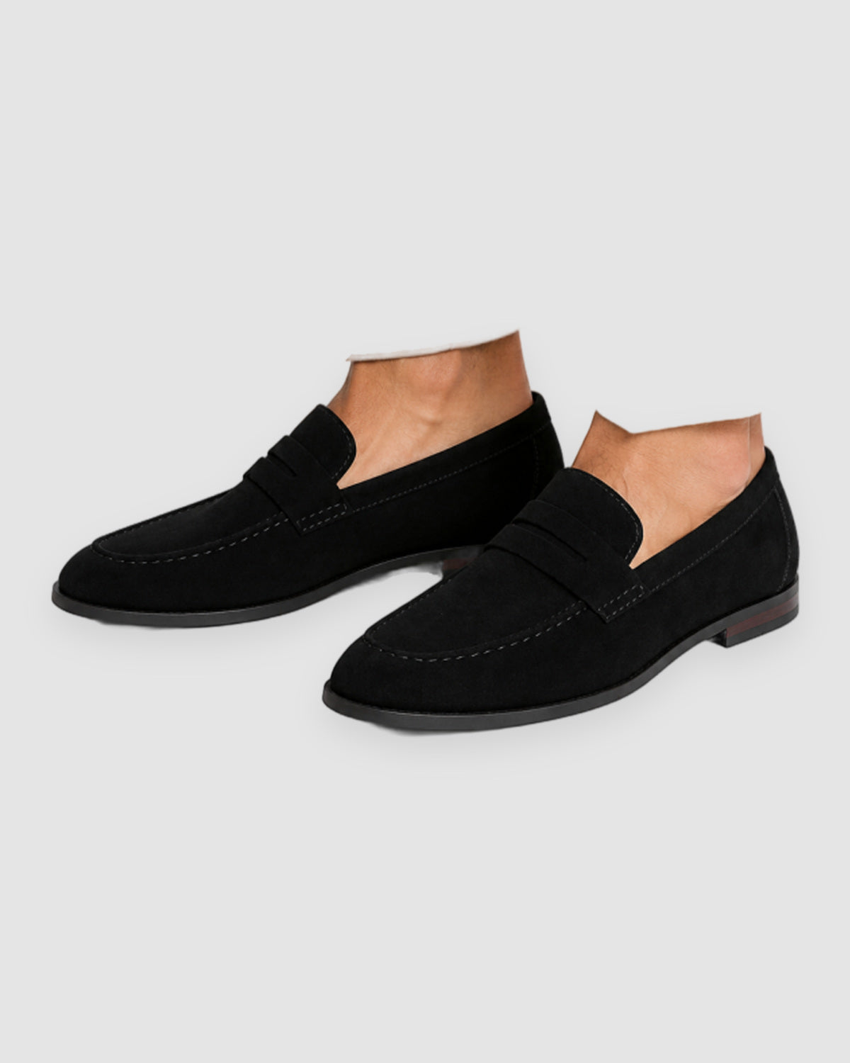 Herren Penny Loafer in Velours-Optik – Schwarz, Bild 6