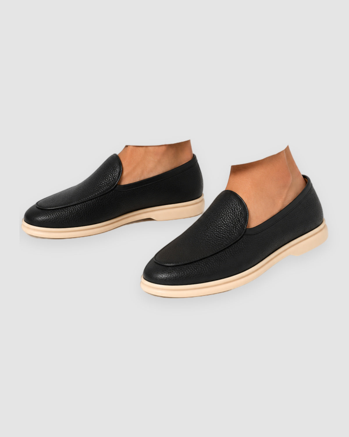 Herren Loafer in Lederoptik mit Narbung – Schwarz, Bild 6