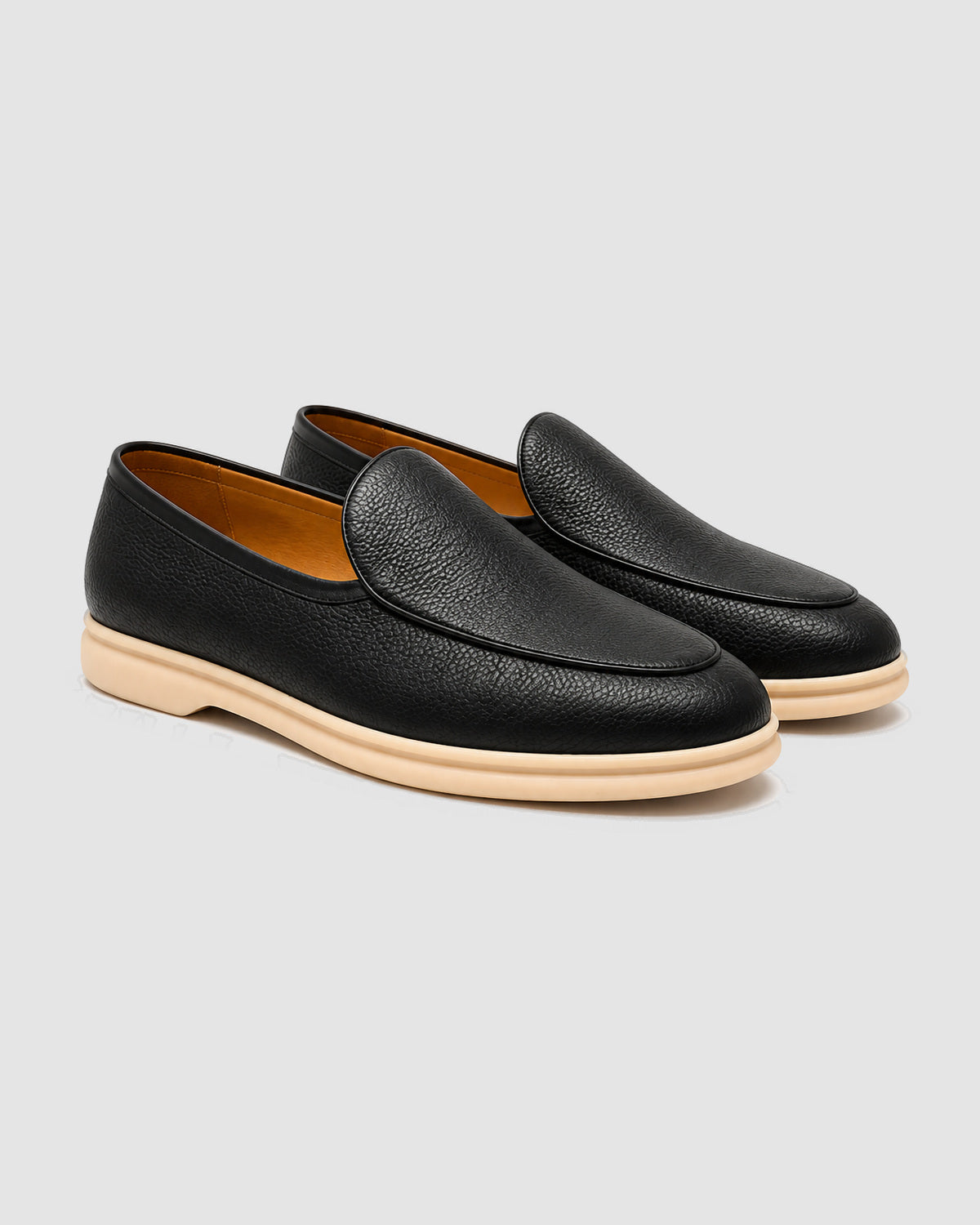 Herren Loafer in Lederoptik mit Narbung – Schwarz, Bild 2