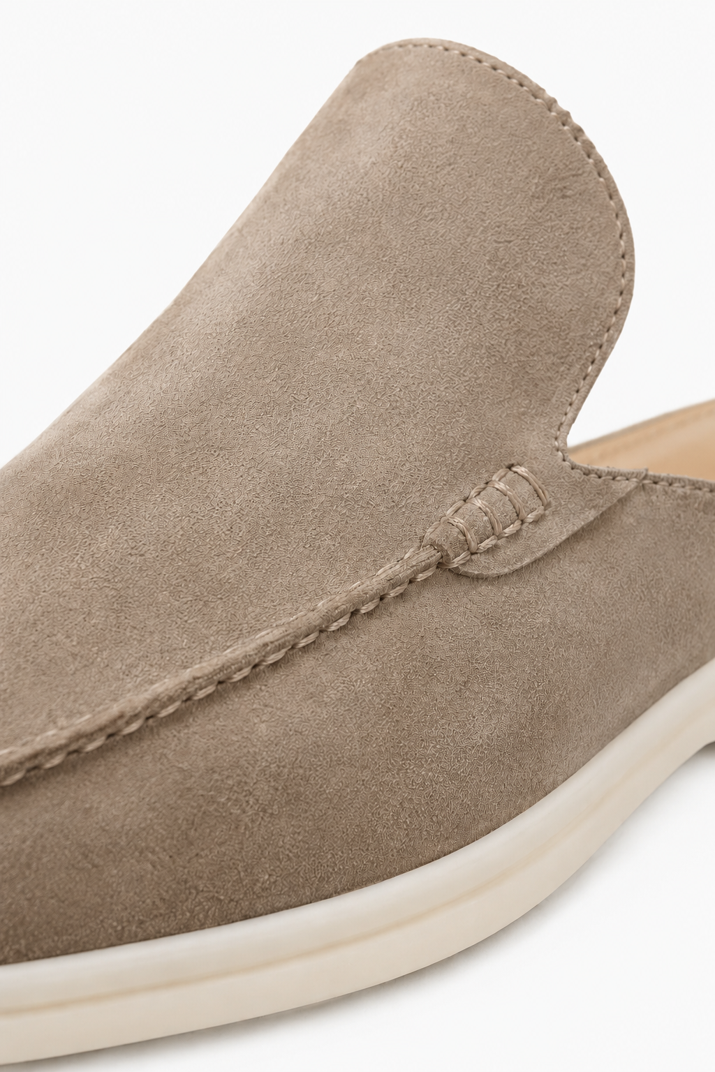 Mule Loafer til Mænd i Sand - Komfortabel Slip-On Sko med Åben Hæl - - Sandaler