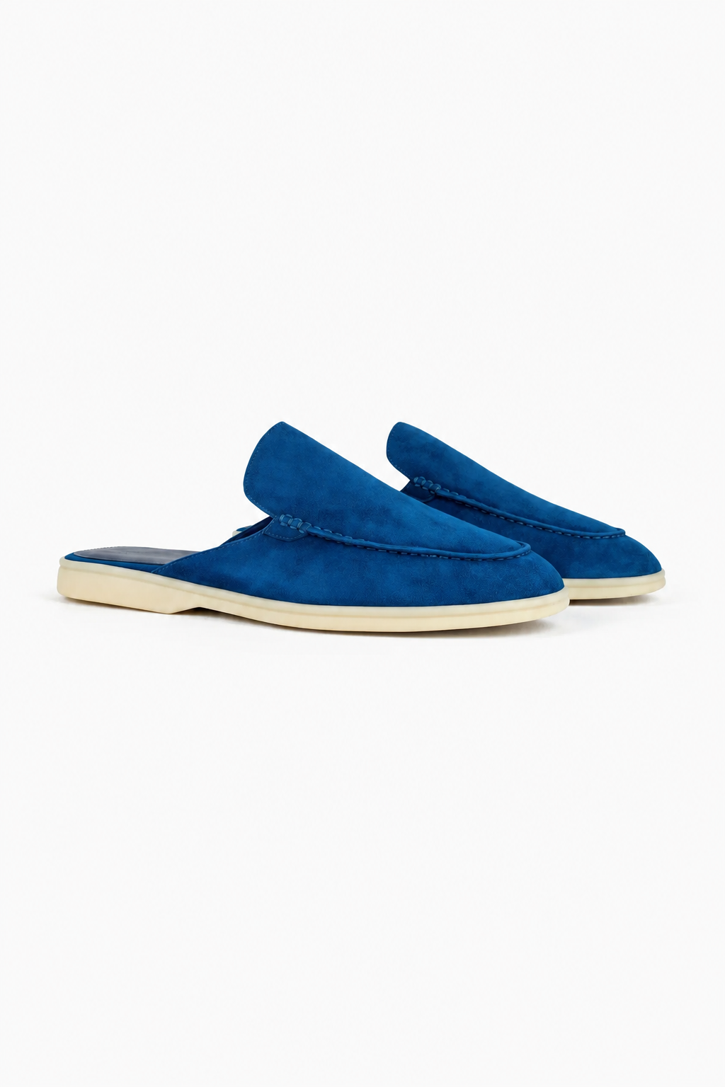 Herren Slipper Mule Wildleder Marineblau