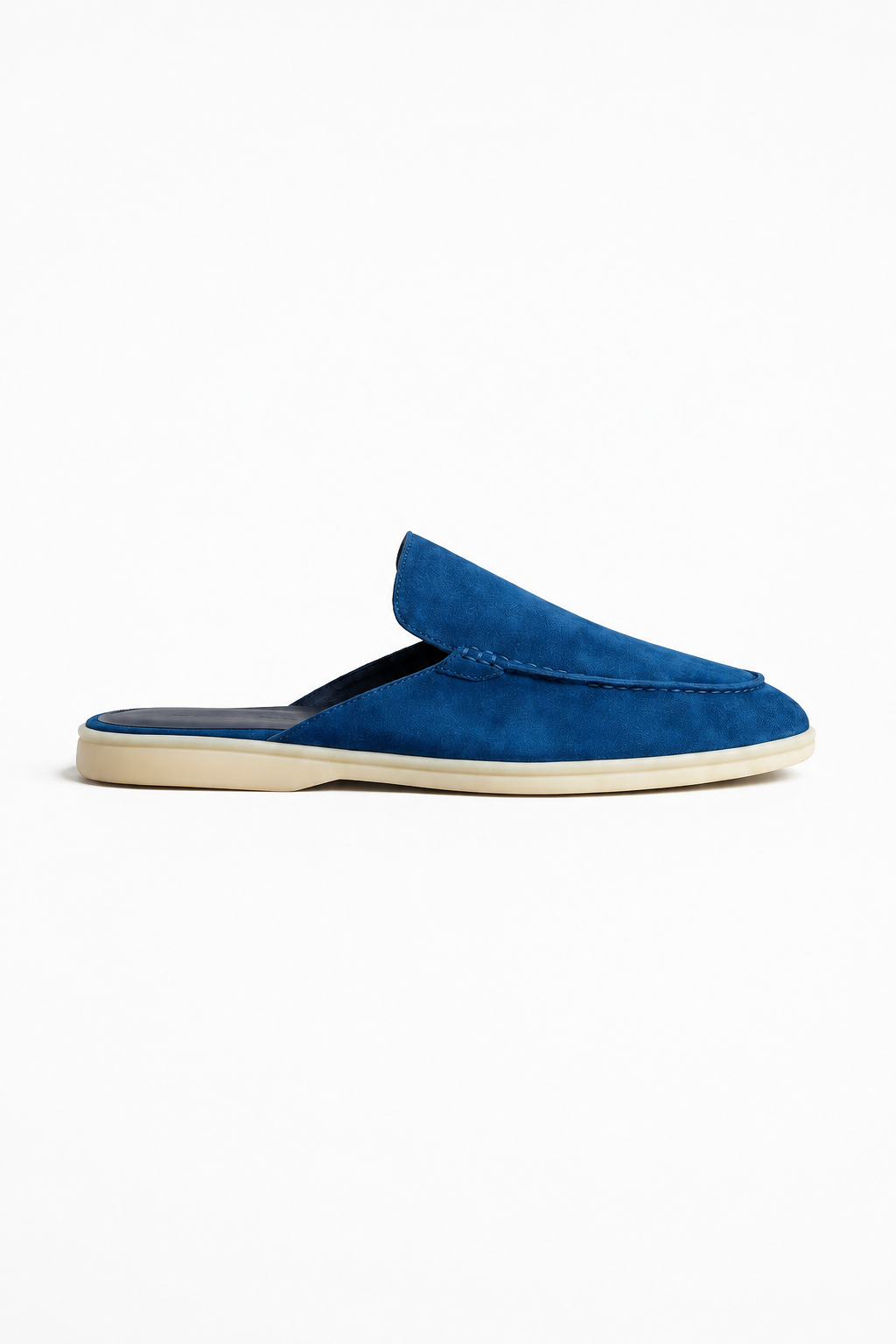 Herren Slipper Mule Wildleder Marineblau