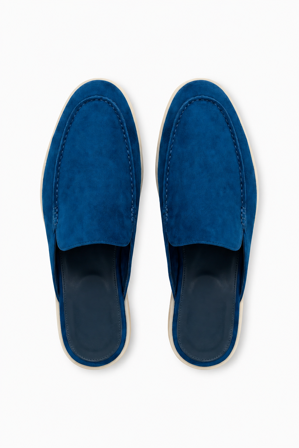 Herren Slipper Mule Wildleder Marineblau