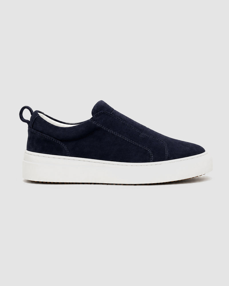 Instapsneakers van suède voor heren – Marineblauw