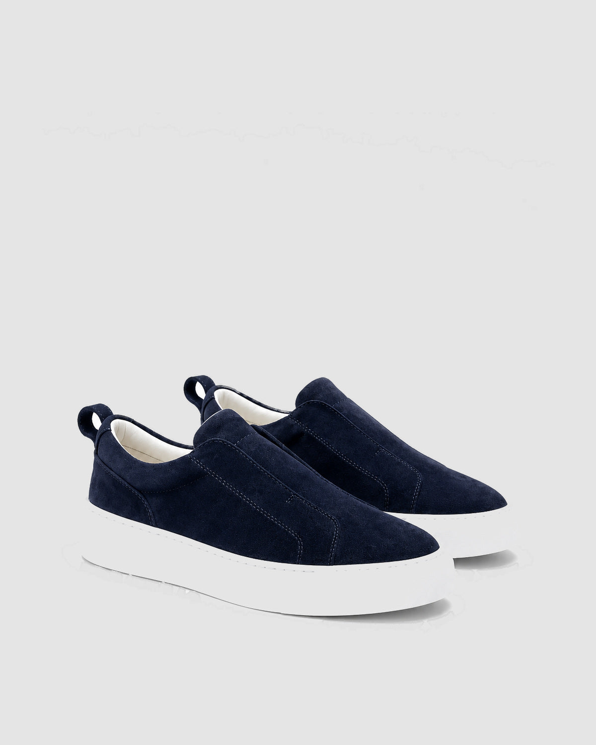 Herren Slip-On Sneaker aus Wildleder – Marineblau
