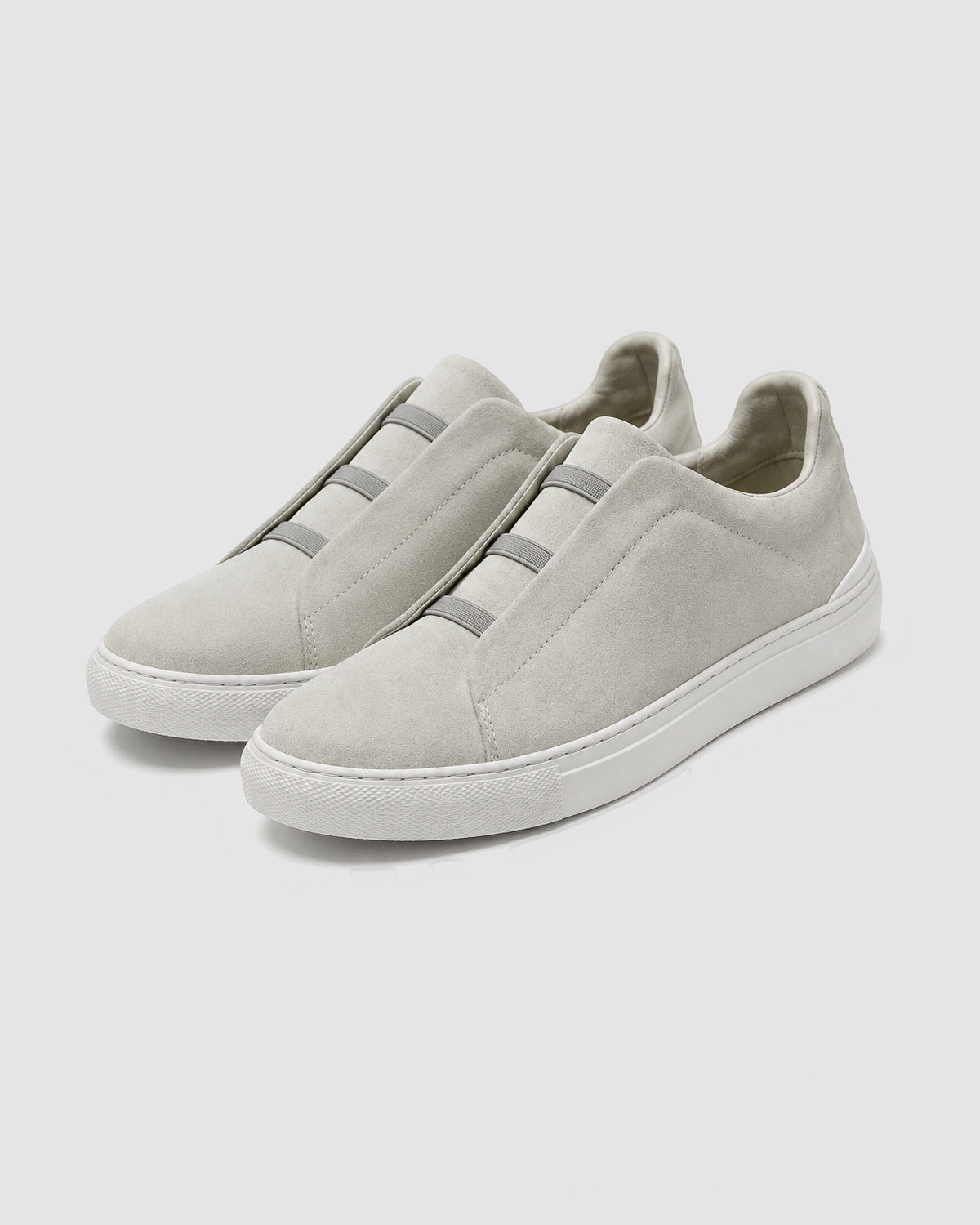 Herren Slip-On Sneaker mit Kontrastsohle – Grau